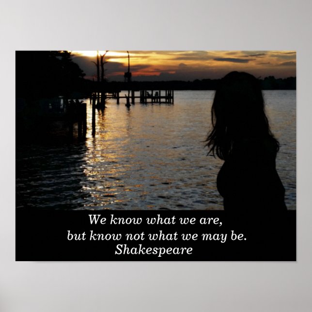 Shakespeare-citat - konst poster (Framsidan)