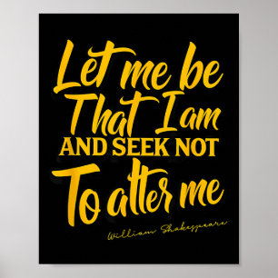 Shakespeare-citat Mycket väsen för ingenting Prese Poster