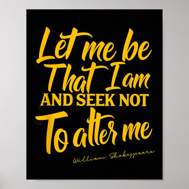 Shakespeare-citat Mycket väsen för ingenting Prese Poster (Framsidan)