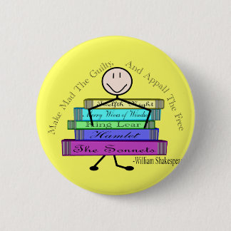 Shakespeare citationsteckenstick figurer design knapp