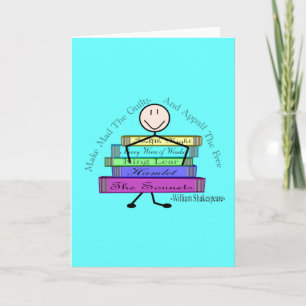 Shakespeare citationsteckenstick figurer design kort