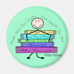 Shakespeare citationsteckenstick figurer design magnet