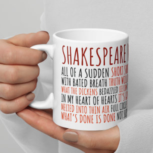 Shakespeare citattecken Funny litterär bokmaskteat Kaffemugg