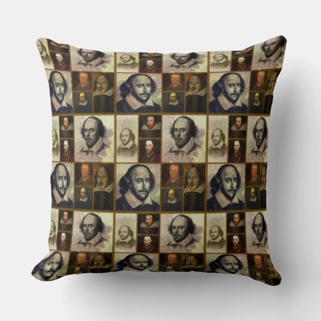 Shakespeare Collage Dekorativ kudde (Framsida)