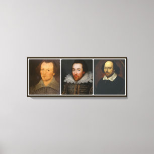 Shakespeare Collage Lindad Canvastryck