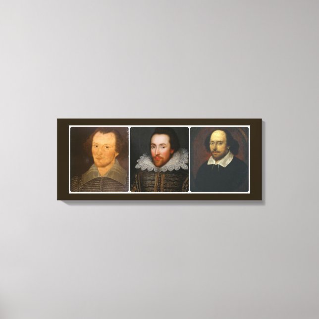 Shakespeare Collage Lindad Canvastryck (Framsida)