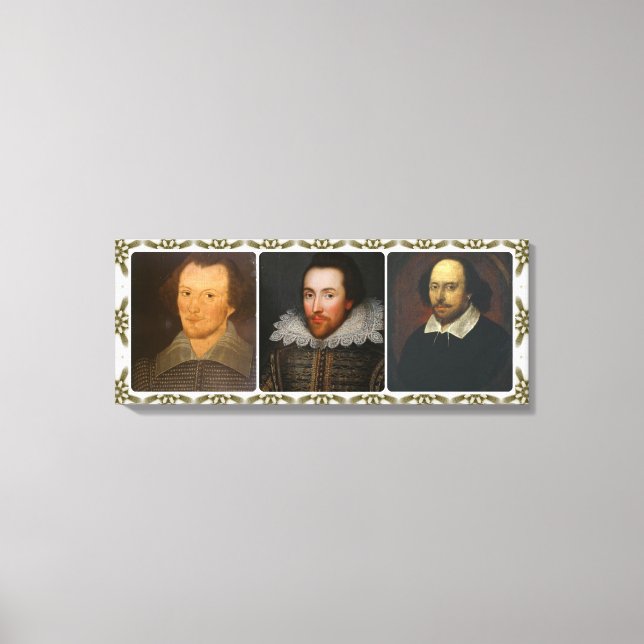 Shakespeare Collage Lindad Canvastryck (Framsida)