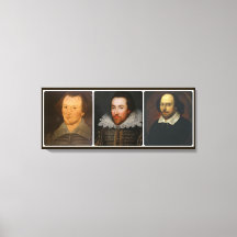 Shakespeare Collage Wrapped Canvas Skriv ut