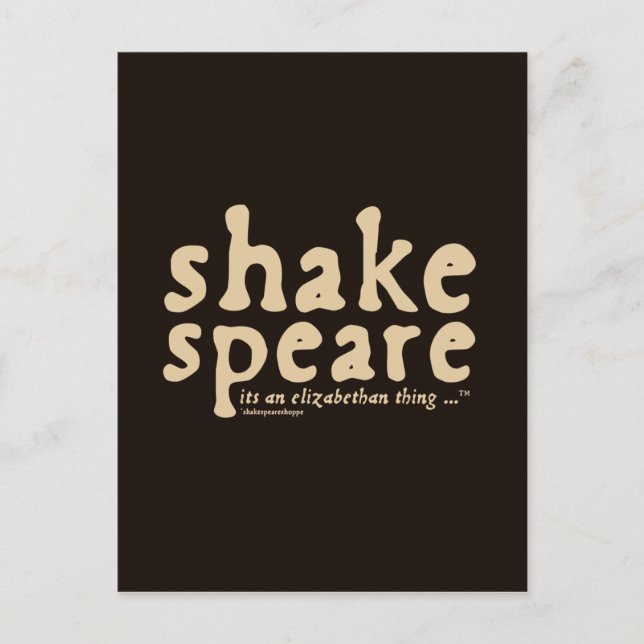 Shakespeare - det är en Elizabeth abethan sak Vykort (Framsida)