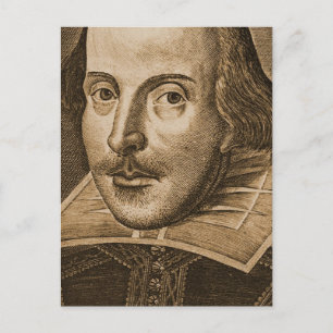 Shakespeare Droeshout-graveringar Vykort