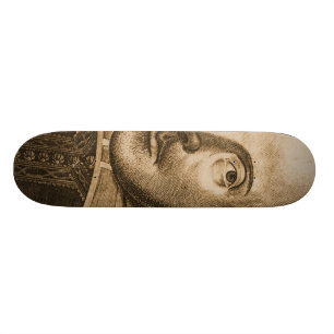 Shakespeare Droeshout gravyrer Old School Skateboard Bräda 21,6 Cm