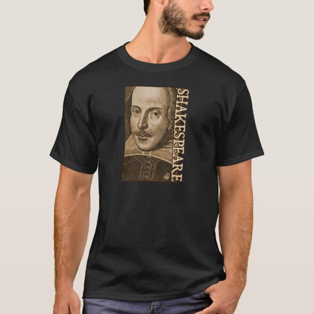 Shakespeare Droeshout gravyrer Tee (Framsida)