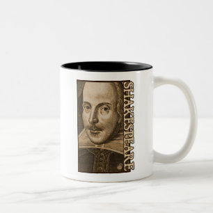 Shakespeare Droeshout gravyrer Två-Tonad Mugg