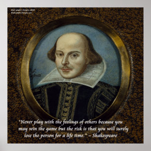Shakespeare & Feelings Citat Poster
