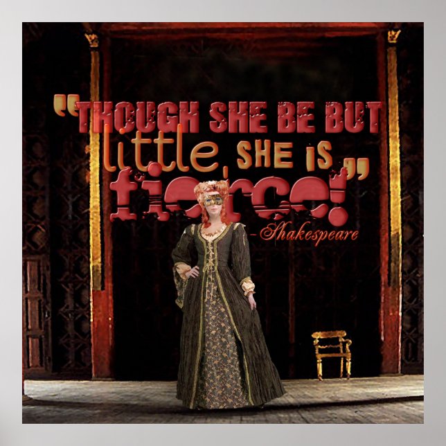 Shakespeare Fierce-citat Poster (Framsidan)
