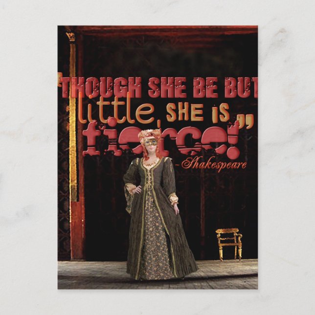 Shakespeare Fierce-citat Vykort (Framsida)