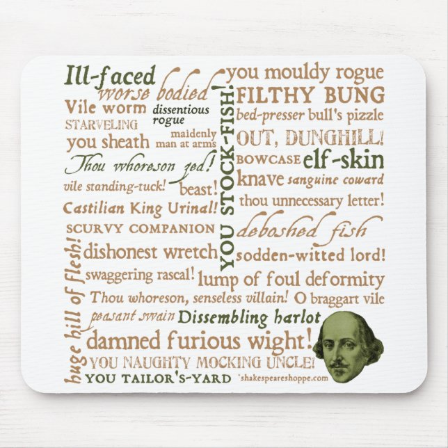 Shakespeare förolämpar samlingen musmatta (Framsidan)