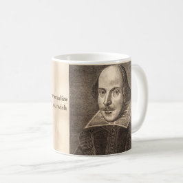 Shakespeare första folioporträtt - med Ben Jonson Kaffemugg
