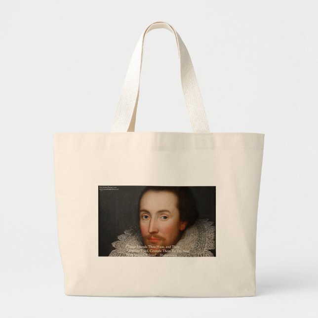 Shakespeare "Friends" Visdoms Citatpresenter & T-s Jumbo Tygkasse (Framsidan)