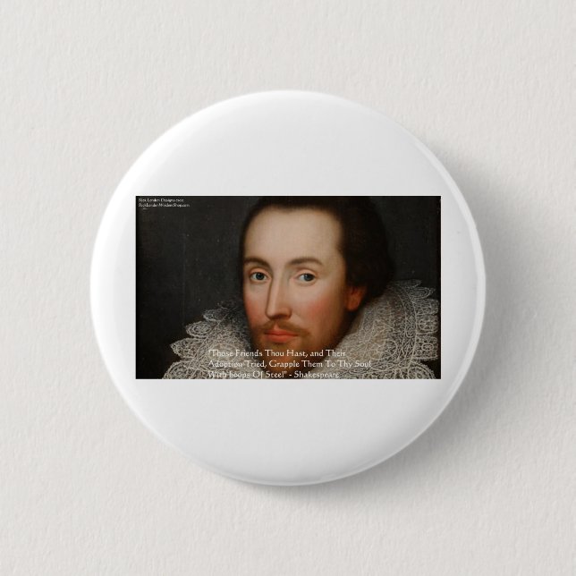 Shakespeare "Friends" Visdoms Citatpresenter & T-s Knapp (Framsida)