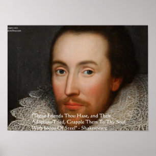Shakespeare "Friends" Visdomscitat Affischer