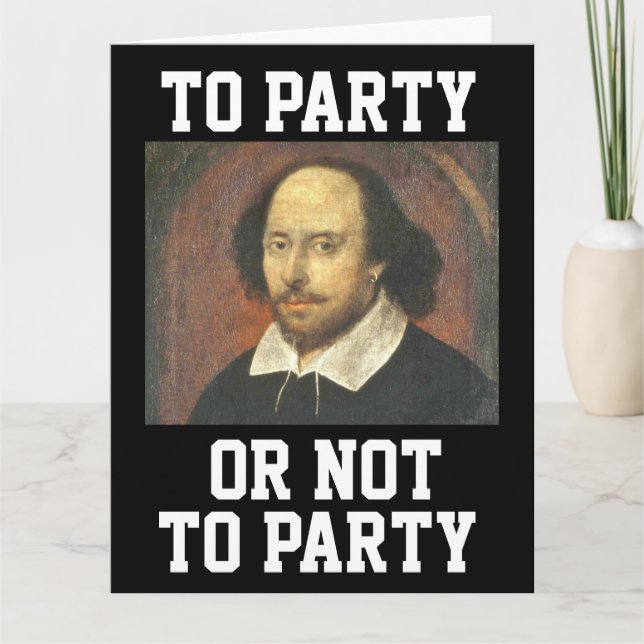 SHAKESPEARE FUNNY BIRTHDAY GREETING CARD TACK KORT (Framsida)