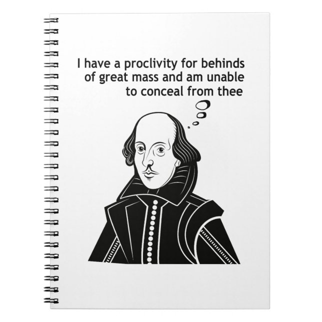 Shakespeare Funny Quote Anteckningsbok (Framsidan)