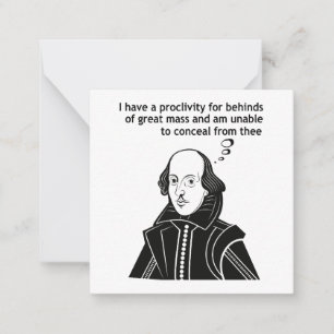 Shakespeare Funny Quote Anteckningskort