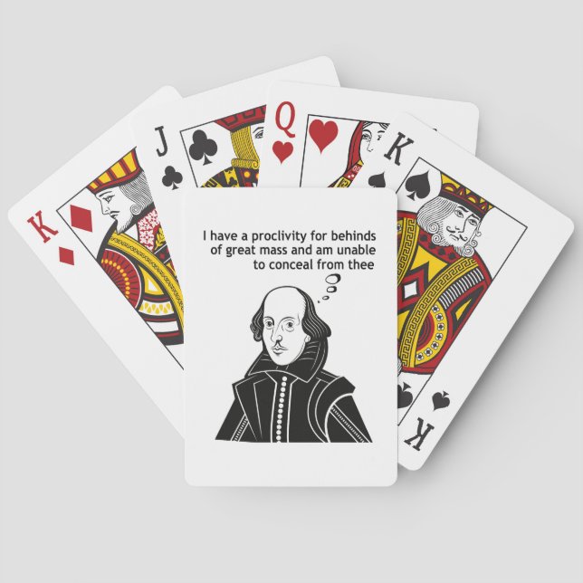 Shakespeare Funny Quote Casinokort (Baksidan)