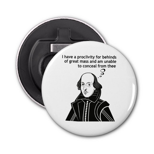 Shakespeare Funny Quote Flasköppnare (Framsidan)