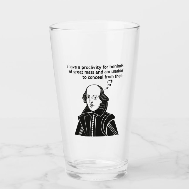 Shakespeare Funny Quote Glaskopp (Framsida)