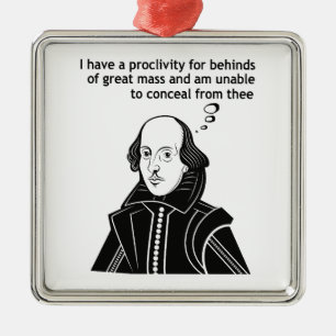 Shakespeare Funny Quote Julgransprydnad Metall