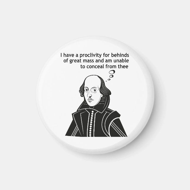 Shakespeare Funny Quote Magnet (Framsidan)