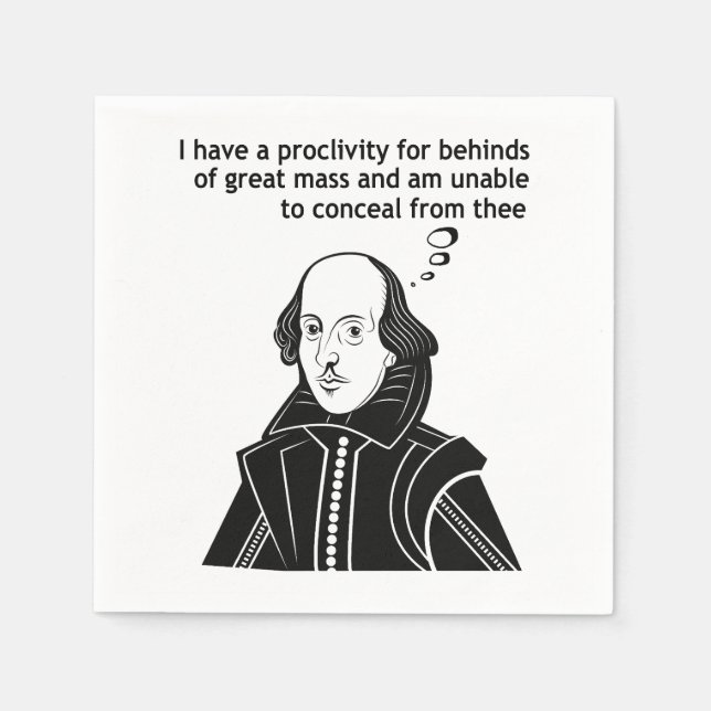 Shakespeare Funny Quote Pappersservett (Framsidan)