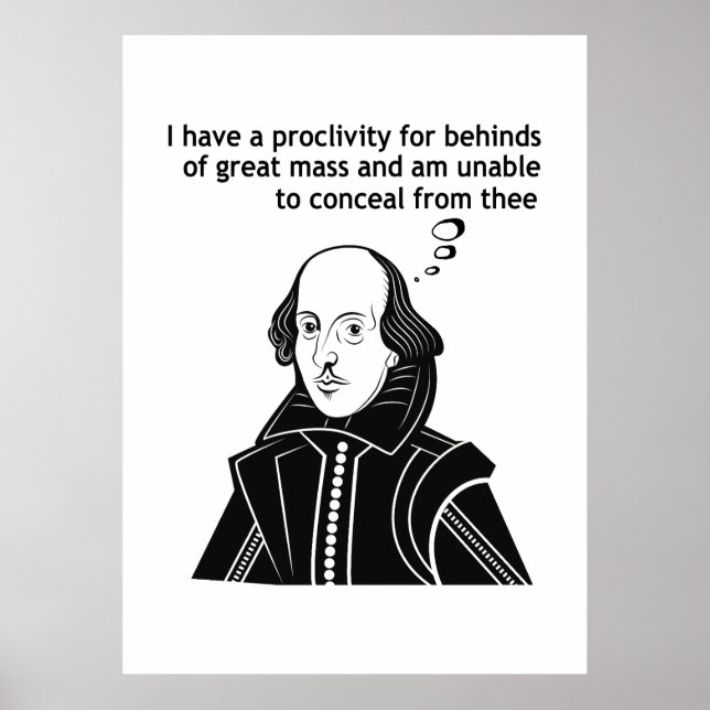 Shakespeare Funny Quote Poster (Framsidan)