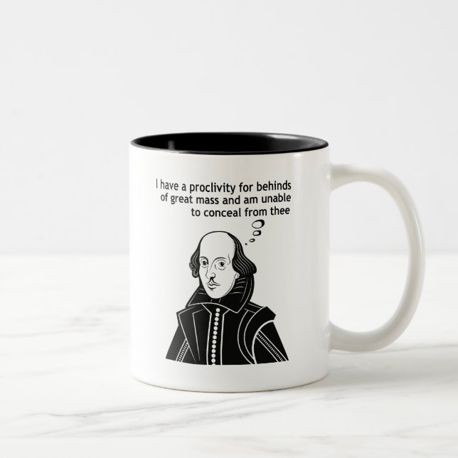 Shakespeare Funny Quote Två-Tonad Mugg (Höger)