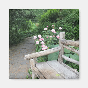 Shakespeare Garden Bench Ro Central Park NYC Magnet