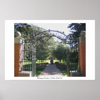 Shakespeare Garden i Golden Grind Park Poster