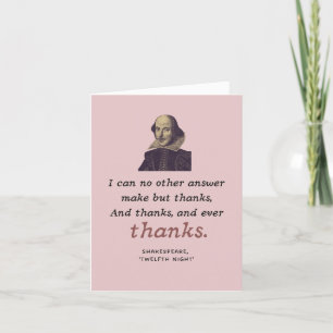 Shakespeare Gratitude Literary Bookish British Tack Kort