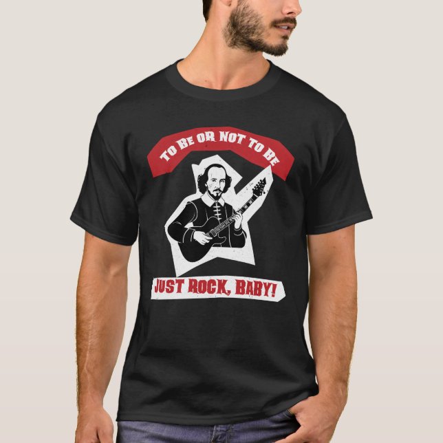 Shakespeare Guitar Sten-citat T Shirt (Framsida)