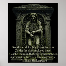 Shakespeare Halloween citerar Gifts och Tees taich Poster