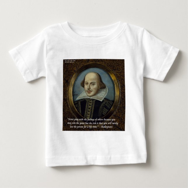 Shakespeare & Hans Berömda Citat om Känslor T-shirt (Framsida)