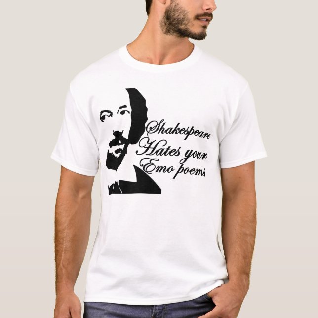 Shakespeare hatar emodikter t-shirt (Framsida)