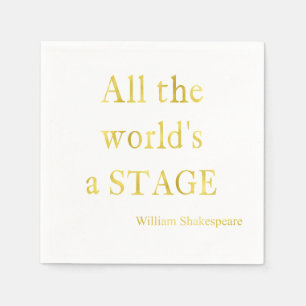 Shakespeare hela världen - en scencitat pappersservett