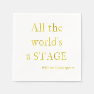 Shakespeare hela världen - en scencitat pappersservett