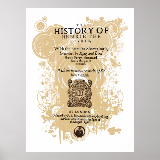 Shakespeare Henry IV Part I Quarto Front Biet Poster (Framsidan)