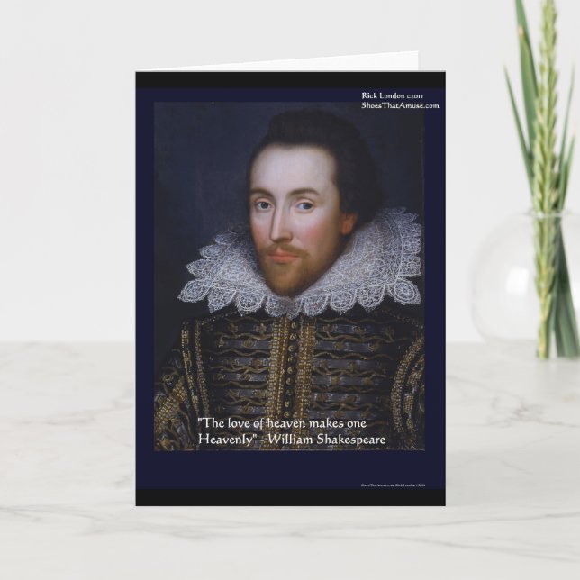 Shakespeare "Himmlisk Kärlek" Citat Gåvor & Kort (Framsida)