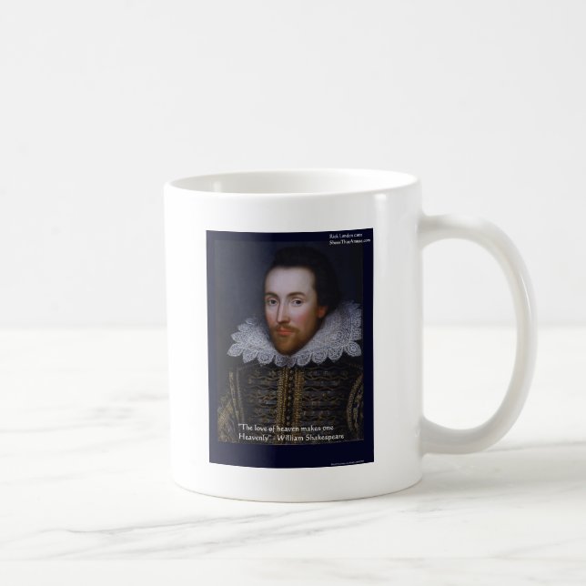 Shakespeare "Himmlisk Kärlek" Citat Gåvor & Kort Kaffemugg (Höger)