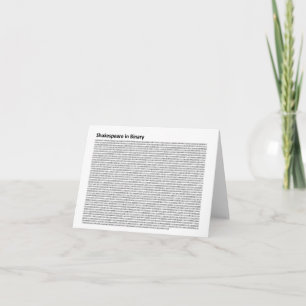 Shakespeare i binära Notecard Tack Kort