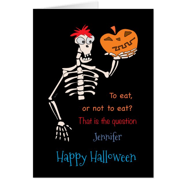 Shakespeare i Halloween Hälsningskort (Framsidan)